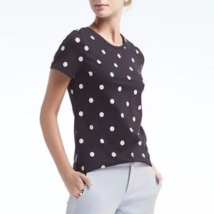 | banana republic - polka dot crew neck shirt - small |